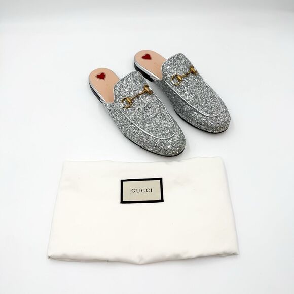 Gucci Shoes - Gucci Horsebit Princetown Glitter Mules Loafers Flats EU 39 US 9